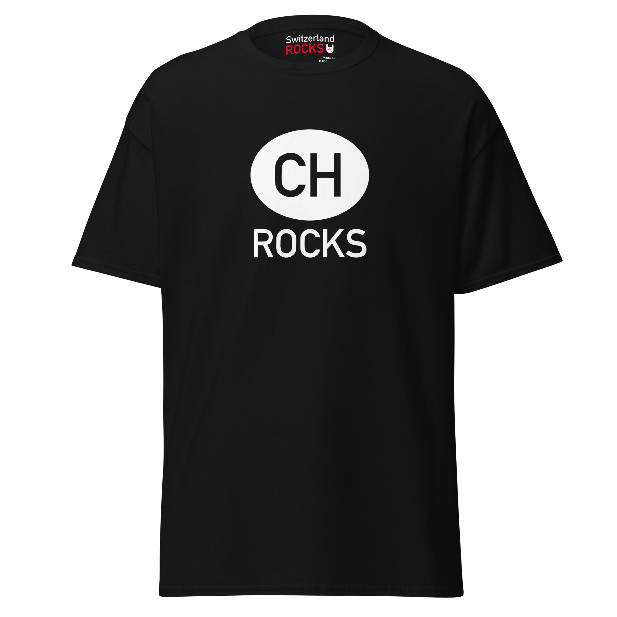 Black T-shirt – Switzerland Rocks – CH Rocks Men's Clothing Wearyt