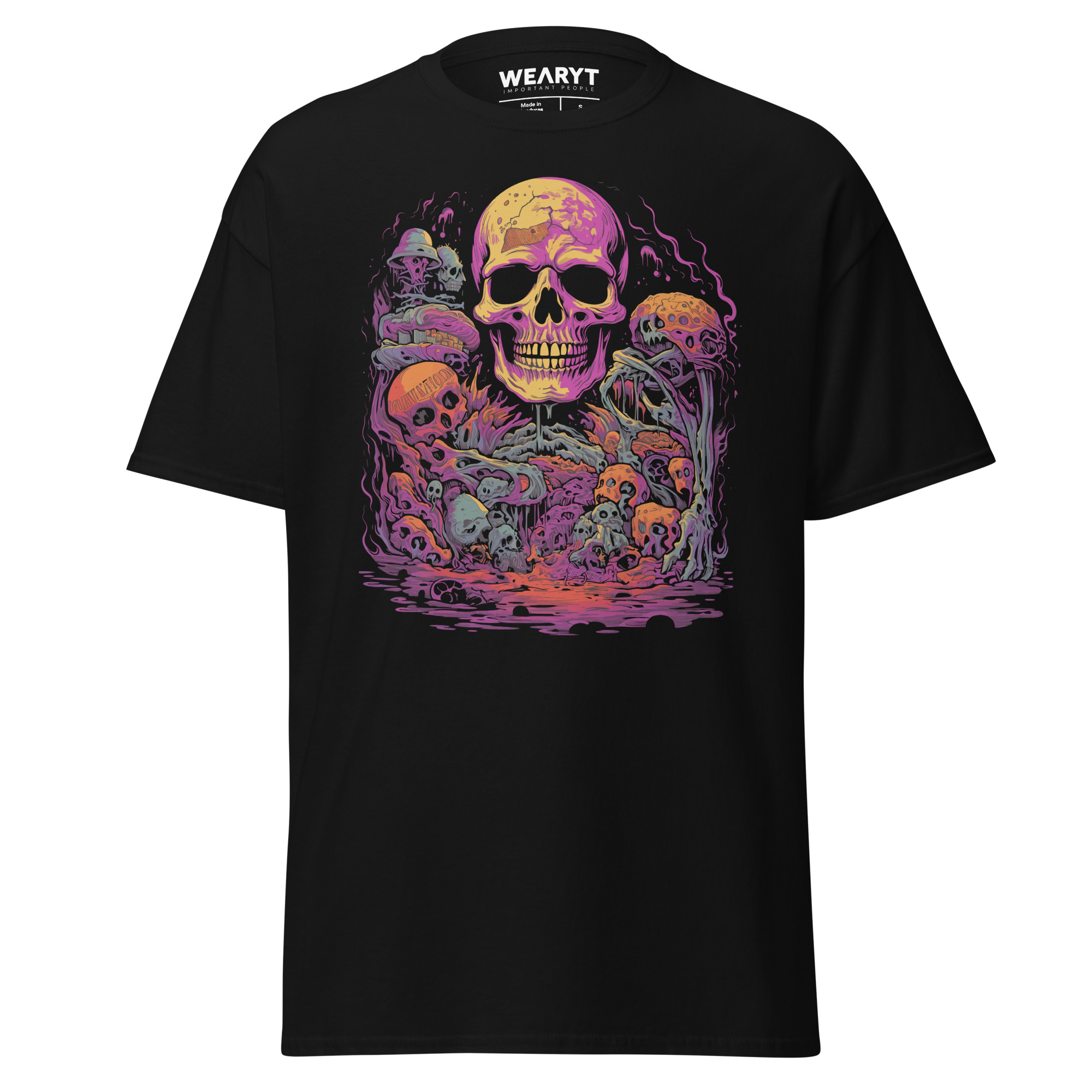 T-shirt – Psychedelic – Trippy Skull Men's Clothing Wearyt