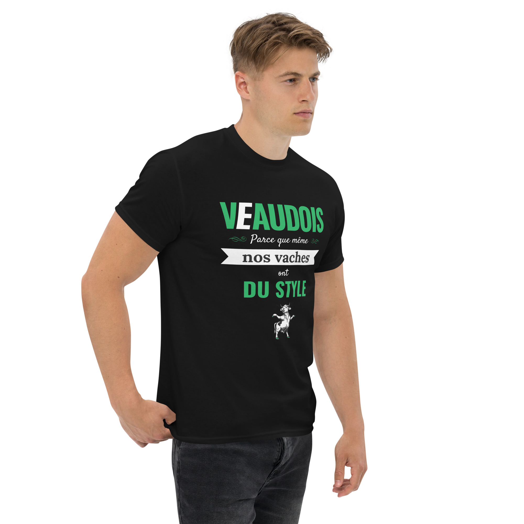 T-shirt – Les Vaudois – Parce que même nos vaches on du style T-Shirts Wearyt
