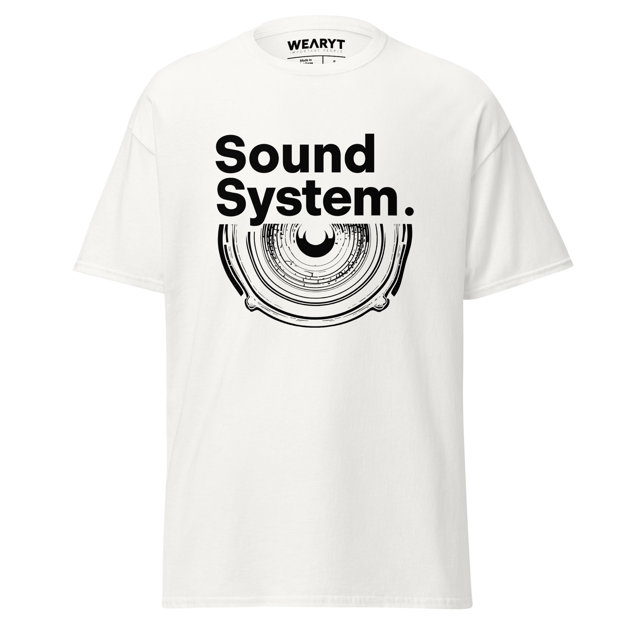 T-shirt – Sound System – White Men's Clothing Wearyt