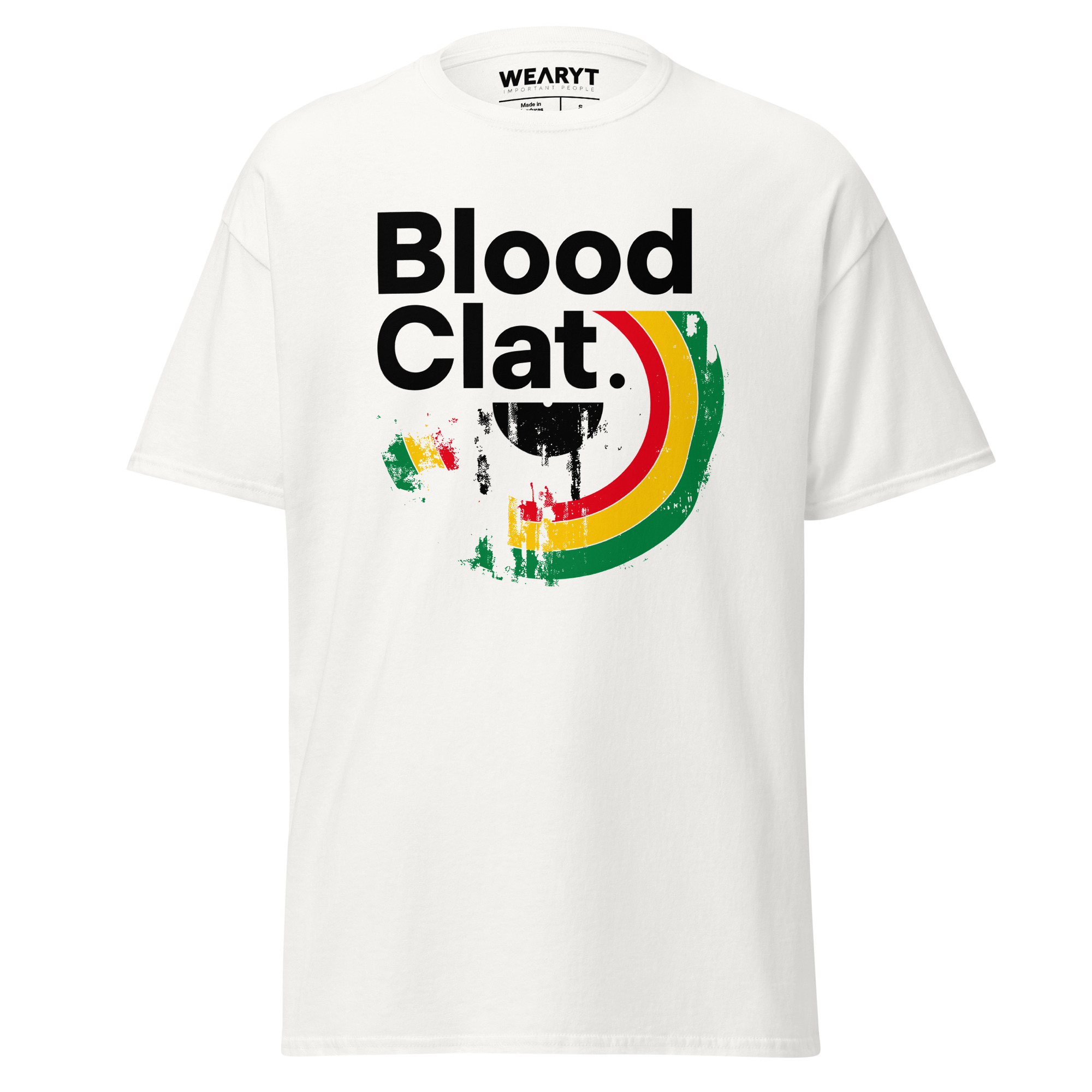 T-shirt – Bloodclat – Blanc T-Shirts Wearyt