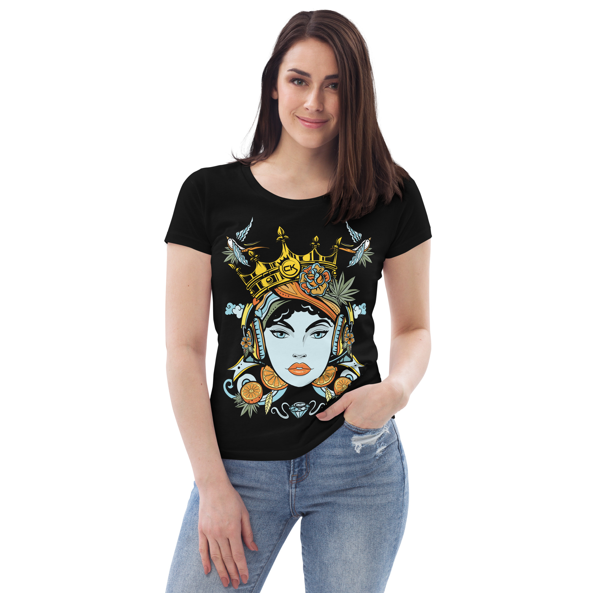 T-shirt femme – Cannabis King – Orange Bud T-shirts Wearyt