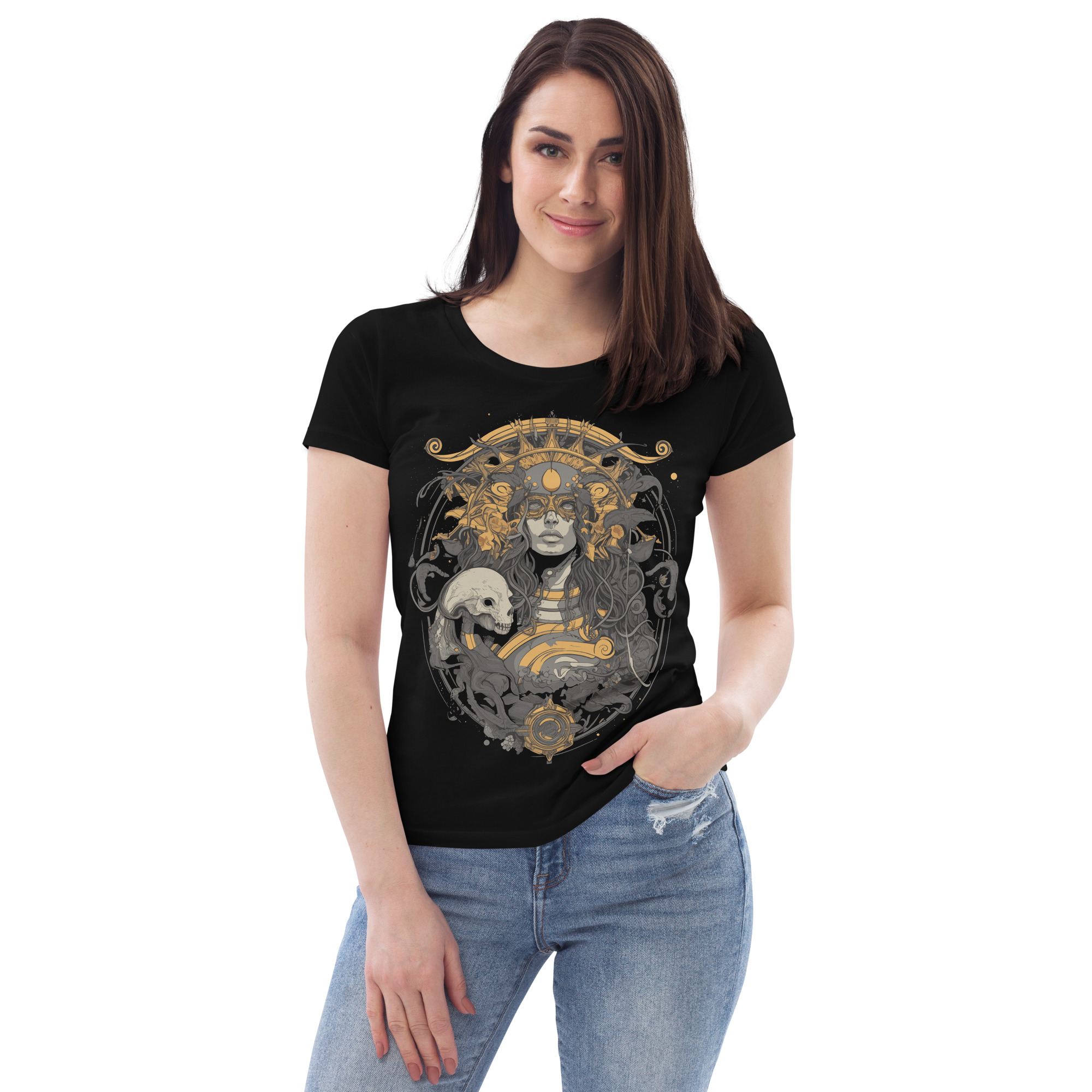 Women’s T-shirt – Dark Beauty – Black Reverie T-shirts Wearyt